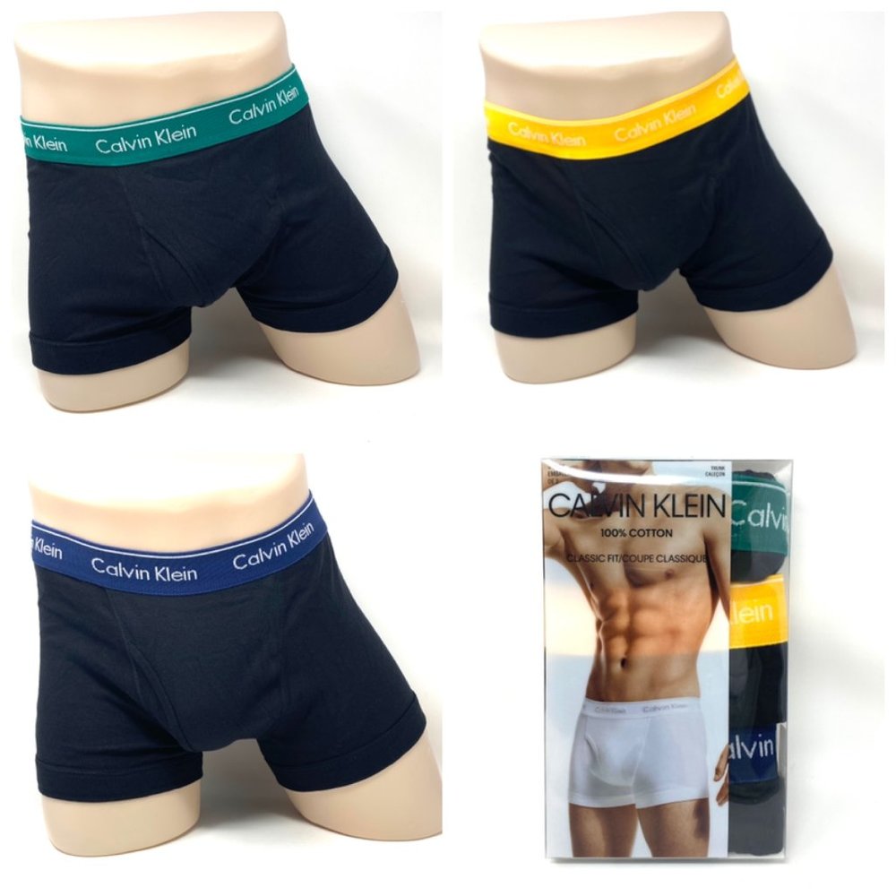 💖MEGA SALE💖Calvin Klein 3 Pack Men Ckassic Fit Cotton Stretch Trunk NB4002932